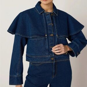Cleobella Clarke Denim Jacket XS BRAND NEW WITH TAGS! Removable cape